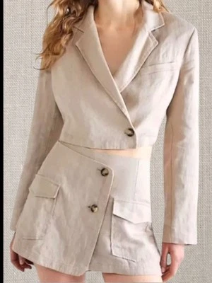 Free People Tailored Linen Skort Suit- Slice of Action- Size 14-BNWT-RRP £268 - Image 1 of 4