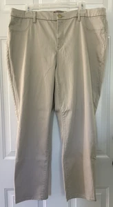 Chicos Size 3 Beige Light Tan Denim Ankle Jeans 16 XL Women Cotton Rayon Stretch - Picture 1 of 7
