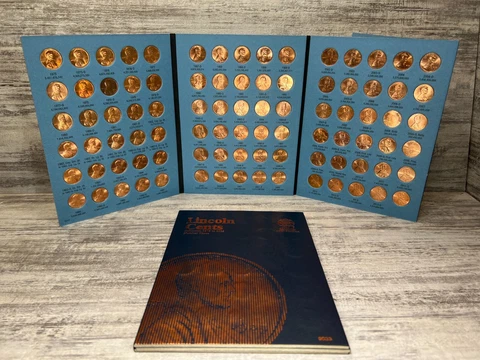 COMPLETE Whitman Book 3 1975 to 2013 Cent Book w/ Beautiful AU/BU SHINY Pennies Cover