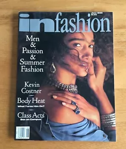In Fashion Magazine June 1989 Michaela Bercu Cover No Label Newsstand - Foto 1 di 2