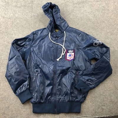 Vintage Olympics Jacket Mens Small Blue 1984 Windbreaker Embroidered Logo ABC - Image 1 of 4