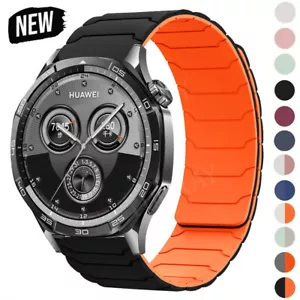 Magnetic Silicone Sport Watch Band Strap for Huami Amazfit GTS 4 3 2 2e GTR 4 3 - Picture 1 of 30