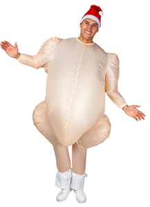 Inflatable Turkey Costume Adults Christmas Novelty Fancy Dress Mens - Picture 1 of 1