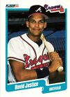 1990 Fleer David Justice Rookie Baseball Card #586  Atlanta Braves MINT. rookie card picture