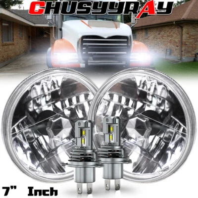 Faros LED redondos de haz alto-bajo de 7 pulgadas para furgoneta Chevrolet P10 P20 P30 2 piezas Foto 1 de 4