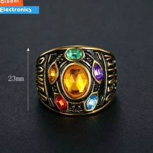 New Fashion Men's Power Ring Infinity Wars Thanos Cosplay Metal Ring - Picture 1 of 7