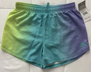 Adidas Activewear Ombre Girls Multicolor Shorts Size 10/12 - Picture 1 of 7