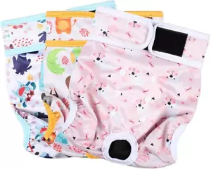Washable Reusable Female Dog Diapers Doggie Puppy Diapers for Female Dogs 3 Pack - Picture 1 of 13