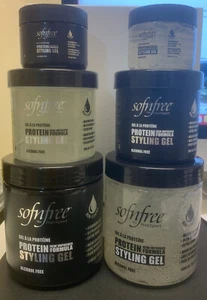 Sofn'Free Protein Styling Gel Alcohol Free Maximum Hold Clear & Dark (All Sizes)