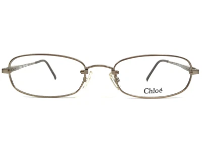 Chloe Eyeglasses Frames CL 1108 C04 Matte Champagne Gold Oval Wire Rim 51-18-135 - Image 1 of 4