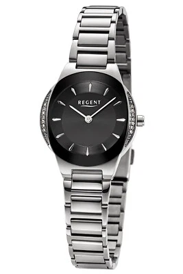 Regent Donna Orologio Polso Acciaio Inox Argento/Nero 12221179 - Immagine 1 di 2