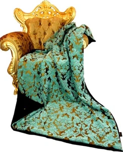 Luxus Wohndecke Pompöös by Casa Padrino Barock Türkis / Gold by Harald Glööckler - Bild 1 von 1
