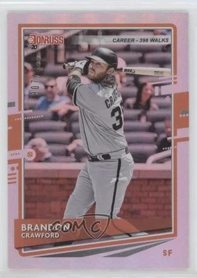 2020 Panini Donruss Career Stat Line /398 Brandon Crawford #189 - Image 1 of 2