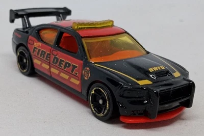 Hot Wheels Jet Black Dodge Charger Drift Fire Dept Loose Diecast 1:64 2009 - Image 1 of 4