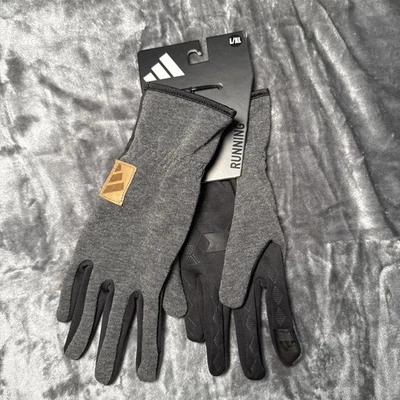 Adidas Warm COLD.RDY Running Comfort Gloves Black /Gray Adult Mens Size L/XL - Image 1 of 4