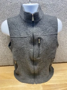 Overland Marco Heavy Italian Wool Vest Men’s Medium Grey Zipper Pocket - Picture 1 of 9