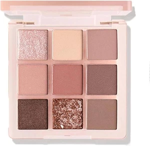 Paleta de sombras de ojos mate y brillante - 9 colores tono tierra para un maquillaje suave y suave. - Imagen 1 de 5