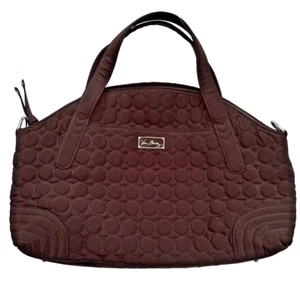 Vera Bradley Expresso Brown Round Quilted Purse with Shoulder Strap - Picture 1 of 6