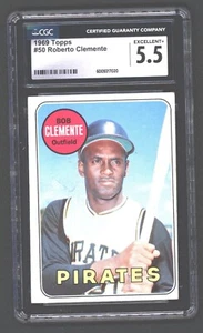1969 Topps  Roberto Clemente   CGC 5.5  Excellent + - Picture 1 of 2