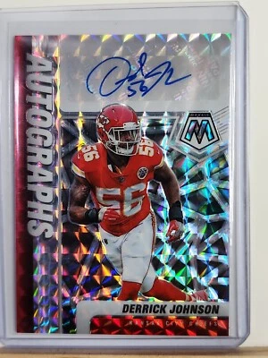 2021 Panini Mosaic Derrick Johnson - Prizm - AUTO Autograph KC Chiefs A-DJ - Image 1 of 2