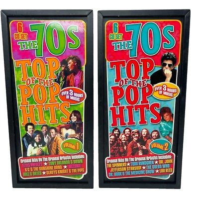 Set of The 70s Top of the Pop Hits Volume 1 & 2 12 CDs Elvis, KC, Spinners - Image 1 of 4