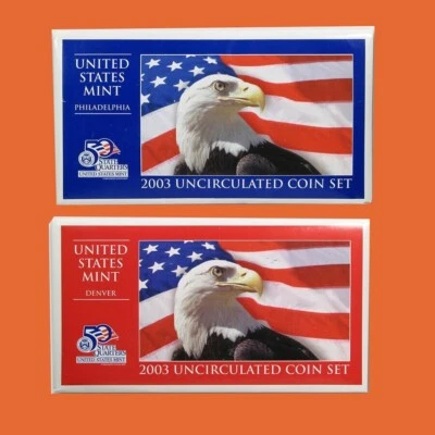 2003 U.S. Mint Set ~ 22 Coins ~ P & D ~ Uncirculated Government Packaging OGP - Image 1 of 4