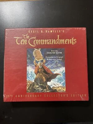 NOS Sealed The Ten Commandments VHS 1991 Letterboxed 35th Anniversary Collectors - Image 1 of 4