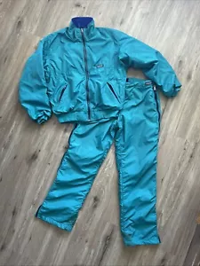 Conjunto de chaqueta y pantalones de esquí forrados de lana Patagonia de colección años 90 bombardero verde azulado unisex mediano - Imagen 1 de 19