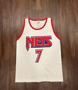 Vintage 90s Kenny Anderson #7 New Jersey Nets Tank Top Jersey NOS - Size L - Picture 1 of 6