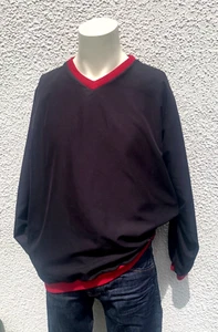CONTE OF FLORENCE Herren Golf Outdoor Windbreaker Pullover schwarz rot Gr. L - Bild 1 von 6