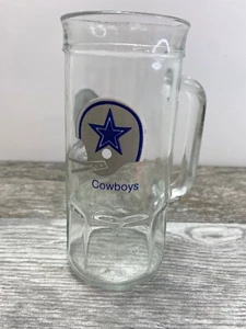 Vintage Dallas Cowboys Beer Glass Mug Fisher Peanuts 7" Tall Beer NFL Football - Picture 1 of 7