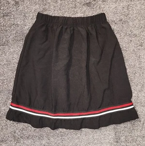 Shein Girls Black Mini Skirt with Red White Detailing Size 6-7 - Picture 1 of 5