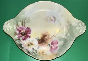 ANTIQUE GERARD DUFRAISSEIX LIMOGE FRANCE HAND PAINT GOLD TRIM BOWL TRAY PLATE - Picture 1 of 7