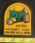 Vintage Meyers Implement Sales John Deere Tracker Farming Hat Patch Sew On