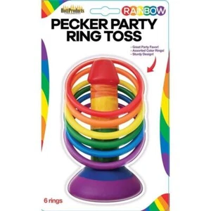 Rainbow Pecker Party Ring Toss - Picture 1 of 1