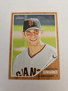 2011 Topps Heritage Baseball Card Madison Bumgarner 107 - Picture 1 of 2