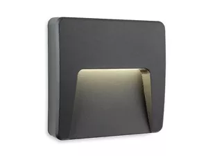Firstlight Modern LED Graphite Grey Wall & Step Light Square - 2810GP - Picture 1 of 2