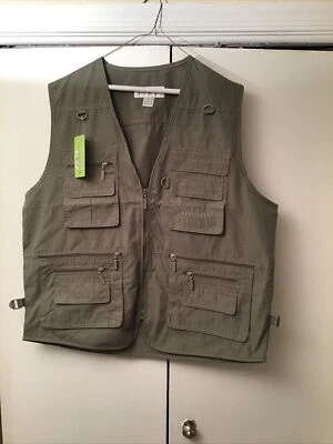 Chaleco con cremallera 14 bolsillos Olympina #2302GM caza, senderismo, fotografía y pesca XL Foto 1 de 3