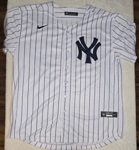 Camiseta Nike de los Yankees de Nueva York Blanca Casa Réplica Equipo Rayas Para Hombre Grande #34 - Imagen 1 de 4