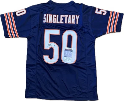 Camiseta firmada por Mike Singletary de los Chicago Bears JSA Witness certificado de autenticidad autografiada Foto 1 de 4