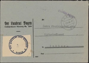 GERMANY, 1946. Cover Gebuhr Bezahlt, Bogen - Bamberg - Picture 1 of 1