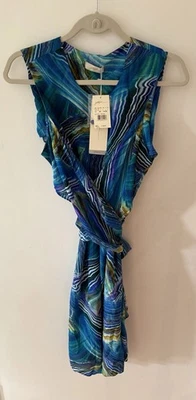 NUEVO Vestido Gottex Turmalina 100% Seda Tropical Island Mujer’s Grande. Venta al por menor $328 Foto 1 de 4