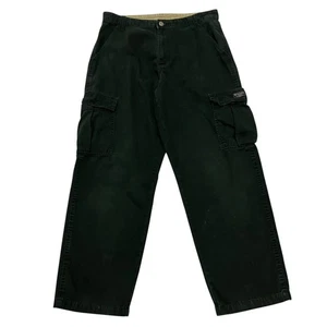 Wrangler Cargo Trousers Black Mens 32W 30L Relaxed Straight Fit 100% Cotton - Picture 1 of 11