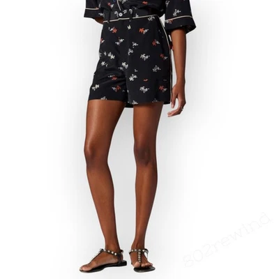 Talla 8 NUEVO Equipo Mujer Jaxon Palm Print 100% Seda Pantalones Cortos Bolsillos Envío Gratis Foto 1 de 4