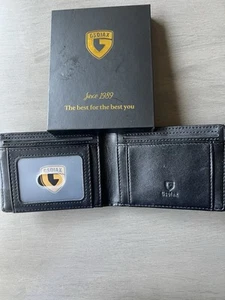 GSOIAX Mens Slim Wallet for Men Minimalist Genuine Leather Carbon Fiber Rfid Blo - Picture 1 of 5