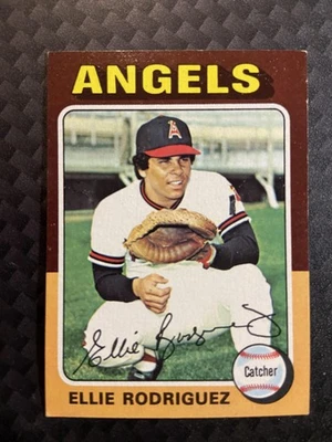 Nm Ellie Rodriguez #285 1975 Topps Mini California Angels - Image 1 of 2