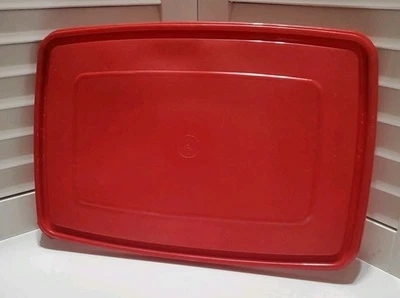Rubbermaid Servin Saver #7 Rectángulo ROJO Tapa Sello 0005 12,5 x 8,75 Foto 1 de 4