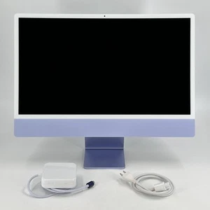 iMac 24 Purple 2021 3.2 GHz M1 8-Core CPU 8-Core GPU 16GB 512GB SSD Excellent - Afbeelding 1 van 6