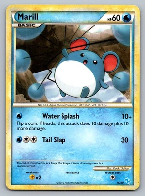 Pokemon TCG HeartGold SoulSilver Marill 74/123 - Image 1 of 2