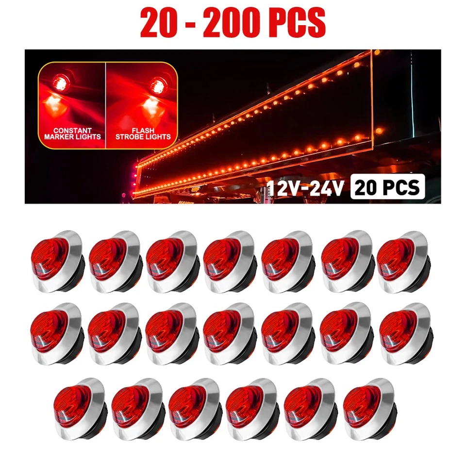 Luz Estroboscópica LED Intermitentes Luces de Advertencia Rojo Modos Dual Lámparas 20-200X Universal Foto 1 de 4